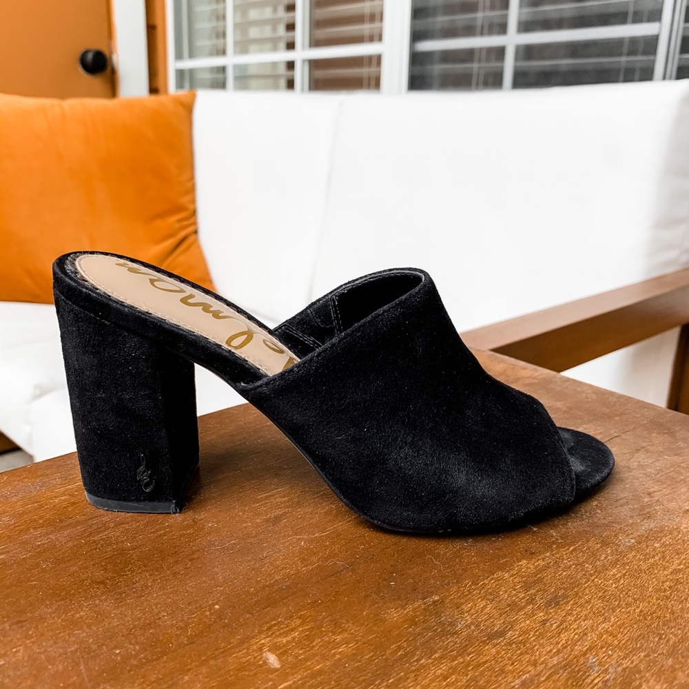 Sam Edelman Black Black Heel Mule